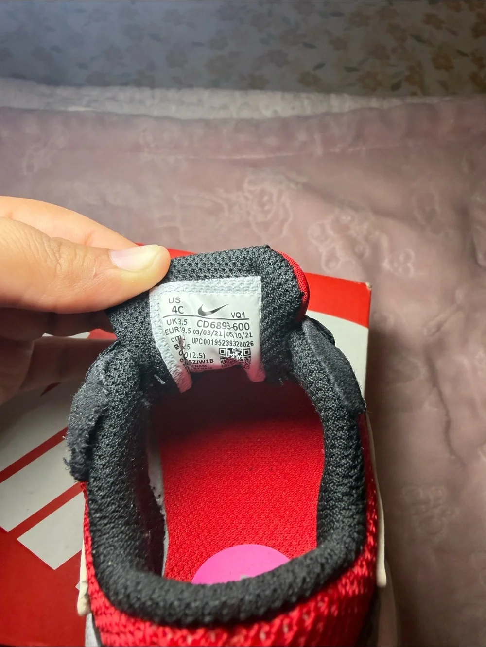 Nike Kids Red and Black Sneaker